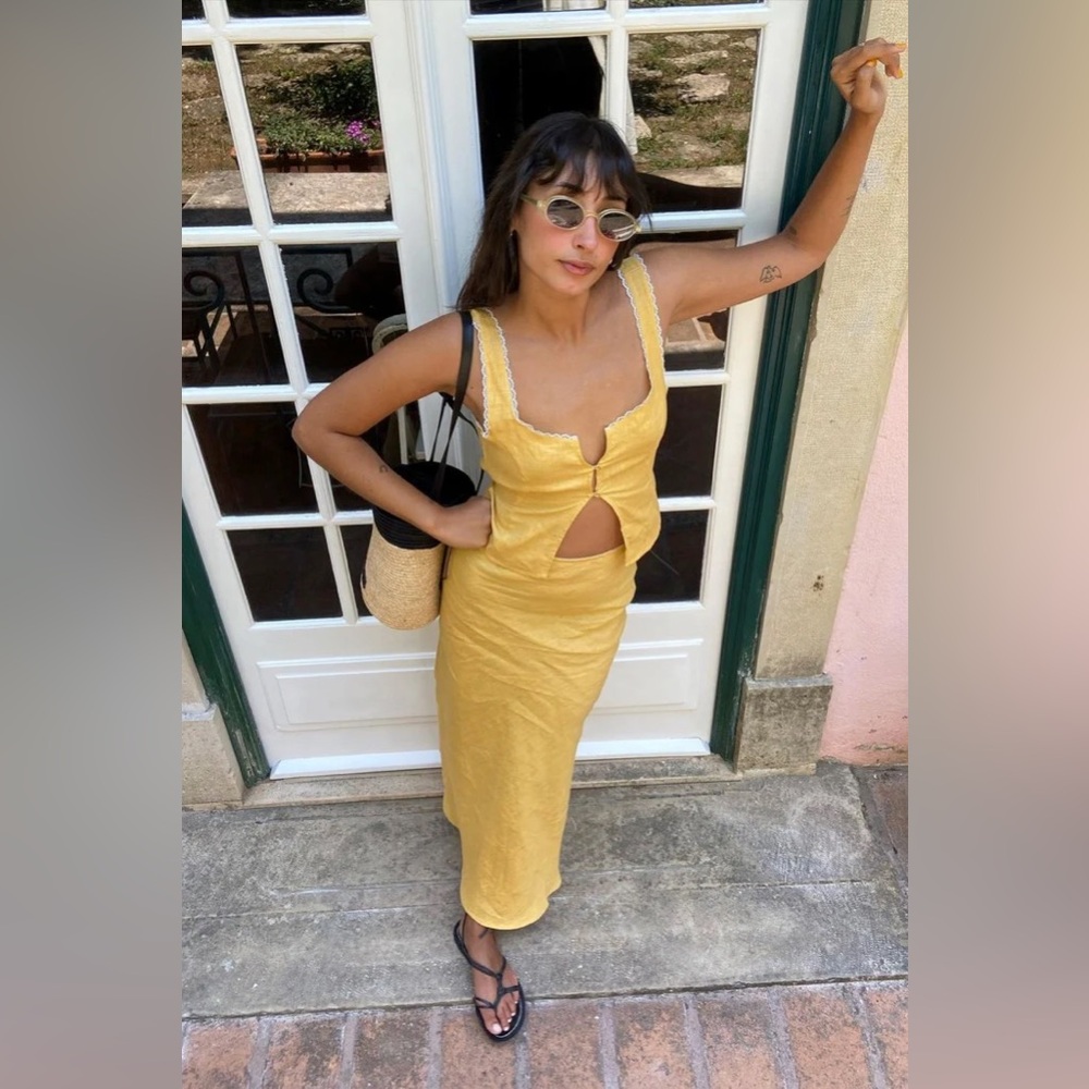 Meet our best selling Love Language Top in Yellow.